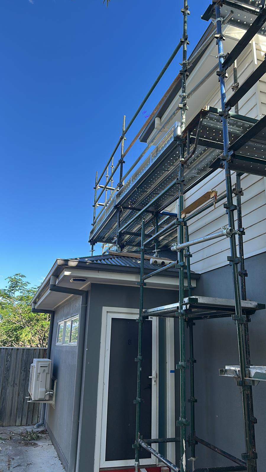 Kwikstage scaffolding installed around a large building facade